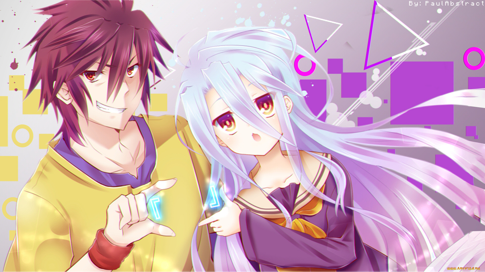 Обои Аниме No Game No Life, обои для рабочего стола, фотографии аниме, no  game no life, двое Обои для рабочего стола, скачать обои картинки заставки  на рабочий стол.